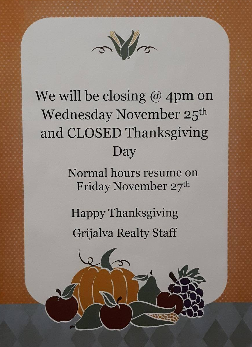 key foods thanksgiving hours